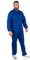 Ultra Overall Herren Arbeitskleidung - Rallyekombi Overall mit Verstecktem Reißverschluss, Zwei Oberen Taschen, Zwei Fronttaschen, Werkzeugtasche, Elastische Bündchen, Elastischer Bund Königsblau XL