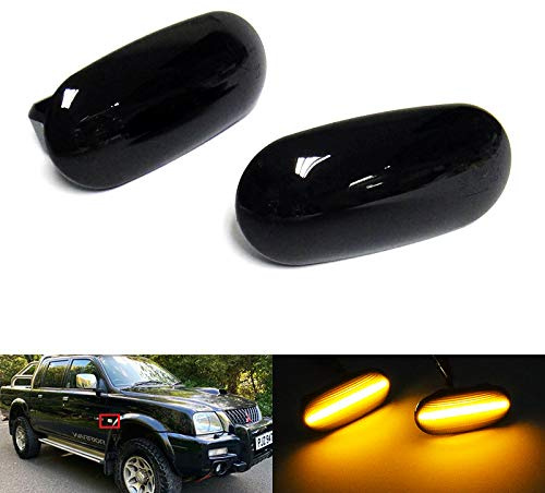 RZG 2x Seitenblinker schwarz LED Blinker für Colt IV V Galant Lancer V VI EVO I II III IV 96-07 L200