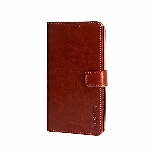 COQUE Étui pour téléphone Portable Wiko Power U30,étui à Rabat en TPU + Cuir,avec Support,Portefeuille avec Fente pour Carte,Protection Antichoc pour Wiko Power U30-Brown