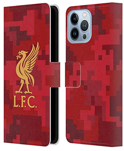 Head Case Designs Officially Licensed Liverpool Football Club Home Red Digital Camouflage Leather Book Wallet Case Cover Compatible With Apple iPhone 13 Pro Max