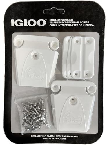Igloo Cooler Plastic Parts Kit - 2 Latches, 3 Hinges, Latch Post & Screws