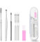 1x EWANTO Ohrenreiniger Set 6 in 1 Rostfreier Stahl Farbe Silber Rosa wiederverwendbare Ohrreiniger mit Aufbewahrungsbox Ohrpflege für Kinder Jugendliche und Erwachsene Reinigung Set Ear Cleaner