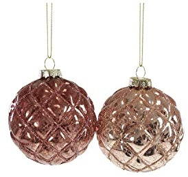 Werner Voß Glaskugel Antik Rosé - 2 sortimente - rosa/lila - 8 cm