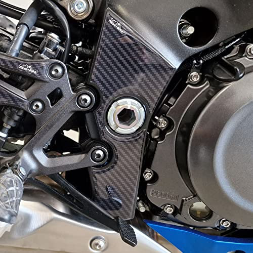 Resin Bike Aufkleber für Motorrad Kompatibel mit Suzuki GSX-S 1000 2022. Rahmenschutz vor Stößen und Kratzern. 3D-Harzklebstoff - Stickers - Made in Italy