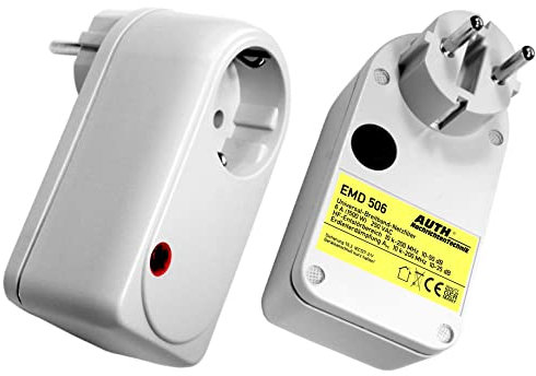 AUTH - Filtro di rete universale a banda larga, spina intermedia (6 A, 10 k-200 MHz, grigio chiaro)