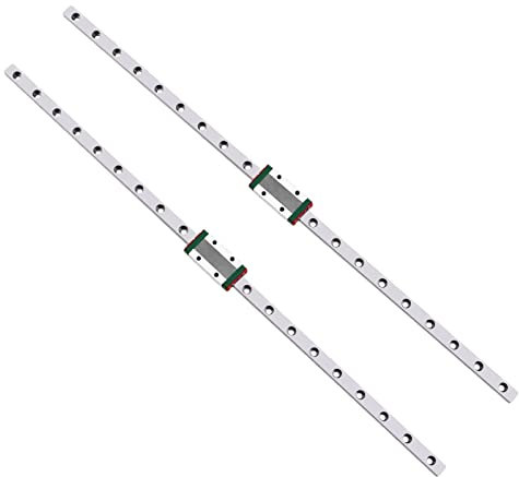 ONLISUM MGN12H 500mm 2 Stücke Mini Linearführung mit 2 Stück MGN12H Lagerkissen Blöcke für DIY 3D Drucker und CNC-Maschine Fräsmaschinen