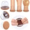 Ezprotekt Stuhlbeinkappen, Φ 36-50 mm Stuhlbein-Bodenschoner, Stuhlbeinabdeckungen Vliesstoff, Möbelbecher, Stuhlbeinschoner, Glatte Möbelgleiter, rund, Transparent