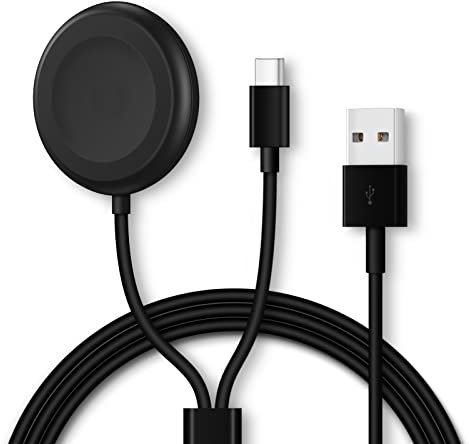 Caricatore wireless per Galaxy Watch 6/5 Pro/5/4/3/Active 2/1/Galaxy Watch/Gear Sport/S3, cavo di ricarica USB C, Caricabatterie compatibile con Samsung Galaxy S22/S21/S20/S10/Note 20/10/9/8, 1.5M