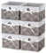 EZOWare 6er-Set Gewebter Aufbewahrungskorb, Geflochtene Quadratische Papierseil Handgewebte Organizer Aufbewahrungsbehälter Box mit Einsatz Für Babyzimmer, Kinderspielzeug – 14x14x10cm/Grau