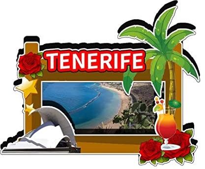 Kühlschrankmagnet Teneriffa, Kanarische Inseln, Spanien, Holzmagnet, Kunst, Souvenirs, kreative Kollektion, handgefertigt, Reisen, Zuhause, Büro, Geschenke, Landschaft, Kühlschrank, Dekor 2427