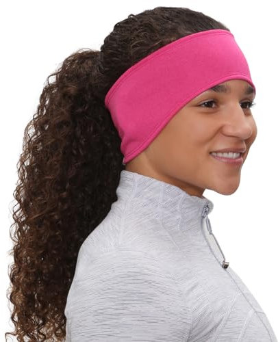 TrailHeads Tempo Running Headband | Ear Protection | Moisture Wicking Headband (heather pink)