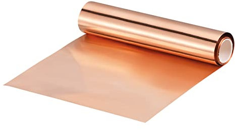 sourcing map Copper Sheet Roll 3500mm x 100mm x 0.03mm, 99.9% Pure Copper Strip 4 x 11.5ft 28 Gauge Copper Flashing Metal Foil Plate for Electricity DIY Projects (Multiple Sizes)