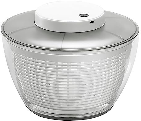 McbeAn Essoreuse Salade, Essoreuse Salade Électrique 6L avec Câble Chargement USB, Rotation Rapide en 10 Secondes | Base Antidérapante en Silicone, pour Fruits, Légumes, Salade Légumes, Laitue
