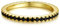 Lisandra Scott Eternity Ring Silber 925 mit Schwarzen Zirkonia Kristallen Damenring 2mm breit in Gold für Damen und Frauen Schmal mit Steinen in Schwarz (Gold, 58)