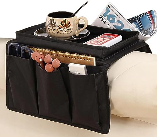 Armlehnen Organizer Sofa Ordner Couch Tasche TV Fernbedienungshalter Sessel Storage Tasche Einfarbig Ablage Wasserdicht Sofatablett Tasche Organisator Praktisch Aufbewahrungstasche für Zimmer