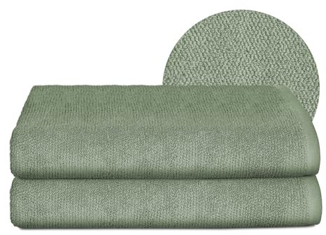 BEAUTEX Handtuch-Set Premium Frottier Sets Made in Europe, 100% Baumwolle 550g/m², Oeko-TEX Zertifiziert (Set: 2 Badetücher - 70x140 cm in Eisberg-grün)