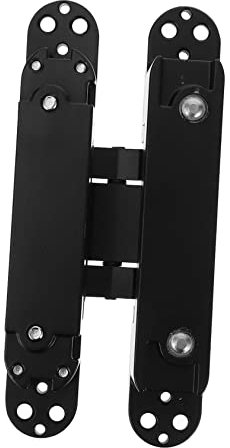 Angoily 180degree Heavy Duty Hidden Door Hinges Swing Adjustable Metal Concealed Hinge Kit