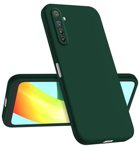 Longstong Funda Compatible con Realme XT/Realme X2 (6.4), Delgada Antigolpes Personalizada Diseño Minimalista - Verde Oscuro