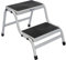 BERGER Doppeltritt Light Camping Hocker & Wohnwagen Wohnmobil | leichte Aluminium Leiter für sicheren Einstieg | stabile Trittleiter Doppeltrittstufe Einstieghilfe rutschfest und belastbar bis 150 kg