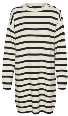 VERO MODA VMSABA LS O-Neck Button Dress GA NOOS