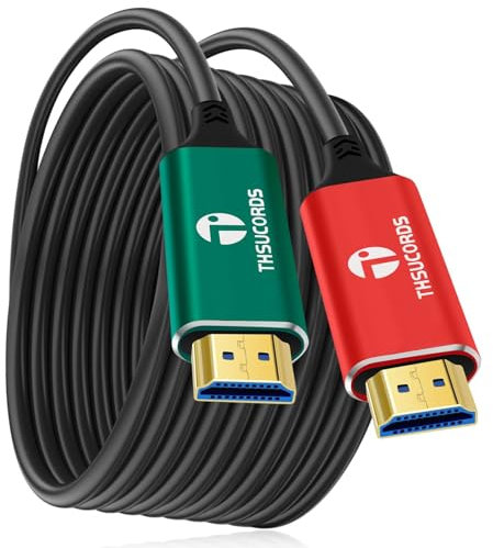Thsucords 4K HDMI Fibra óptica de Cable 10M, Cable HDMI 2.0 Compatible con UHD 4K @60Hz HDR/18Gbps/4:4:4/3D/ARC/HEC/para RTX 3080/3090 Xbox Series X PS6 Denon AV Receptor LG Samsung Sony TV