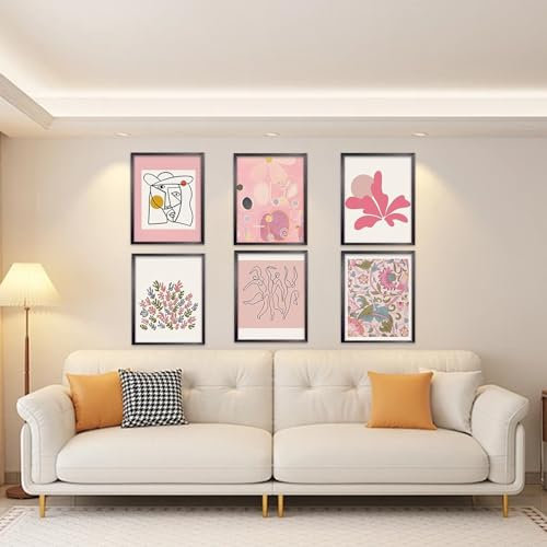 Zfseyuh 6 Stück 30 x 40 cm Poster Set,Vintage Poster,Matisse Posters,Wanddekoration,Wanddekoration,Schlafzimmer,Büro, Wohnzimmer,ohne Rahmen