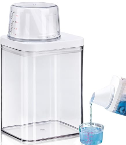 Etievort 1100ml Dispensador Detergente Lavadora,Dispensador De Detergente,Dispenser Per Detersivo Per Bucato Para Detergente En Polvo Y LíQuido, Suavizante, Botellas VacíAs Reutilizables