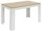 FURNITABLE Esstisch, Esszimmertisch Holztisch für Küche, Minimalistisches Design, Esstisch für 4, 120x70x75cm, Eiche und Weiß