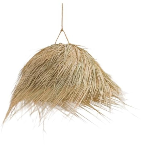 La Touche Stylée suspension luminaire feuille de palmier, suspension osier rotin, luminaire (TAILLE 1)