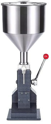 DSeenLeap 5–50 ml manuelle Flüssigkeitsabfüllmaschine, kommerzielle Pastenflaschenabfüllmaschine, Flaschenfüller für Paste und Flüssigkeit, Wasser, Kosmetikcreme, Shampoo, Lipgloss