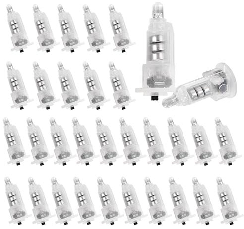 QeeFop 30 PCS Mini LED Ballons Lampes, Ballons Lumineux à LED Boule, LED Lampion, LED Lanterne Papier Pour Décoration Mariage, Fête, Halloween, Noël (Blanc Chaud)