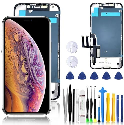 Écran pour iPhone 11 LCD Remplacement d'écran 6,1'',Écran iPhone 11 Écran Full HD LCD Tactile Digitizer Assembly avec Kit De Réparation Complet