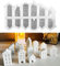 Octonyluck Stampi in silicone per case, mini case, 12 stampi in silicone, per versare con gesso, per calcestruzzo, cera, colata in polvere, stampo per case (bianco)
