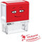 NIO School Motivations-Stempel Sauberer schreiben…!, Abdruckfarbe brave red, 38 x 14mm