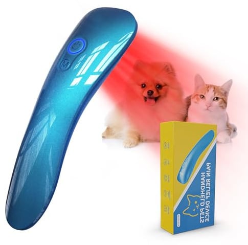 Lasertherapie für Hunde,Tragbares Rot Lichttherapiegerät mit 18*620nm für Haustier Muskel,Hüft & Gelenkarthritis Schmerzlinderung,Wundversorgung Klare Körperprobleme,Entzündungen Reduzieren (Blau)