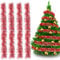PATRICHOR Weihnachtsbaum Lametta Girlande Rot, 10 M Weihnachtsdeko, Christbaumschmuck, Baumschmuck