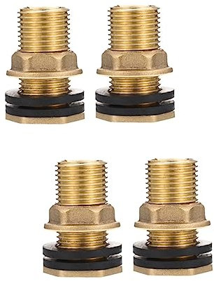 MUCKLILY 4stücke Messing Wasseranschluss Fitting Männlich Weiblich Für Gartenschlauch Und Wassertank Rostfrei Installieren Für Wasser Und Bewässerungssysteme