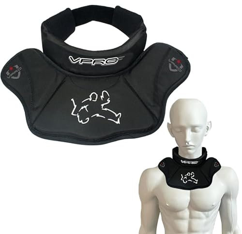 VPRO Eishockey Halsschutz -Eishockey Kehlkopfschutz Leichte und verstellbare Manschette für Erwachsene & Jugendspieler (JR/Youngster)