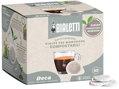 Bialetti Cápsulas de café Monodosis, Caja de 50 unidades, Decaffeinato