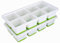 Ice Cube Tray, 2 Pack Large Ice Cube Moulds, Easy Release BPA-Free Ice Trays for Freezer, Silicone Ice Cube Tray with Lid for Whiskey, Cocktails, Drinks(Green)
