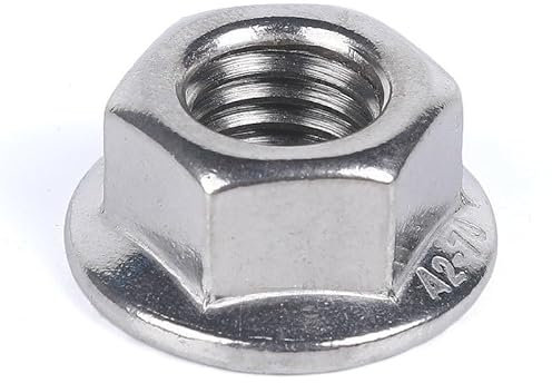 HBGNZU UNC 304 Edelstahl A2-70 Sechskantflanschmuttern Slip Serrated Spinlock Hex Metall Sicherungsmutter(1-2 - 20 UNF (2pcs))