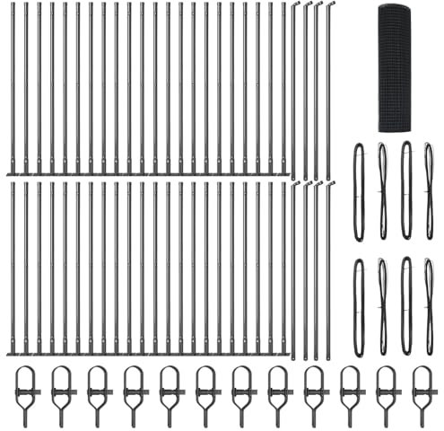 vidaXL Geschweißter Drahtzaun mit 13 Flanschpfosten Grau 1X100 m Stahl Langlebige Lösung für Außenbarrieren Metall Beton Gartenbarriere Tiergehege Moderne Zaunbau Sichere Installation
