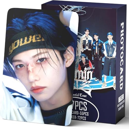 Stray Kids 127 Stück Hohle Fotokarten für Kinder Stray Kids Dominate World Tour Lomo Karte Geschenk Lomo Karten Merch Karten für Jungen Mädchen (SK)