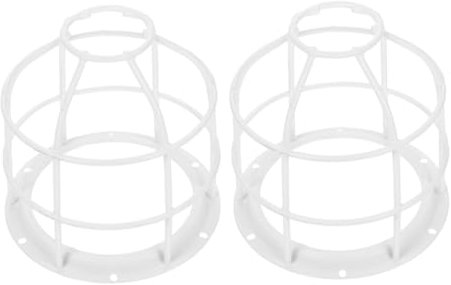 LALAFINA Lot De 2 Cages D'Ampoules Abat-Jour De Sécurité En Fil Métallique Pour Éclairage D'Atelier Protection De Lampe En Métal Antichoc Cage De Protection Pour Éclairage