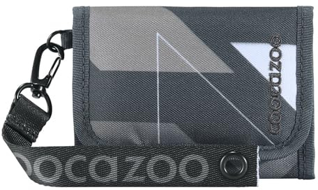 coocazoo Geldbörse „Dark Race”, grau, Portemonnaie mit Sichtfenster innen & außen, Münzfach & Kartenfächern, Klettverschluss, ab der 3. Klasse
