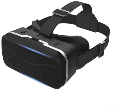 VR-Brille für Smartphones 4,7-7 Zoll mit Controller, 110° FOV, HD-Objektiv mit Blaulichtfilter, verstellbar 58,5-70,5 mm, leichtes ABS-Headset(Black)