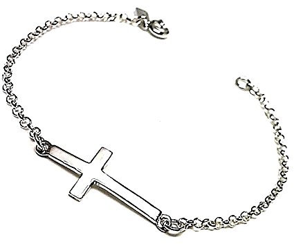 Inmaculada Romero IR Silber-Armband Gesetz 925m flache ebene Quer Erbskette [AB0158]