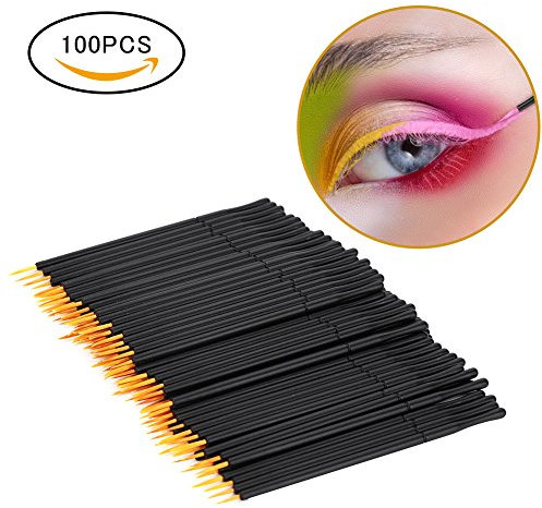 100 stücke Einweg Eyeliner Pinsel Harte Kopf Eyeliner Flüssige Pinsel Lidschatten Pinsel Make-Up-Tool