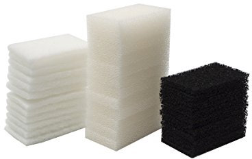 LTWHOME Kompatible Schaum Kohlenstoff Polyester Filter Pads Serie Passt für Fluval 2 Plus + Filter(Packung mit 36)