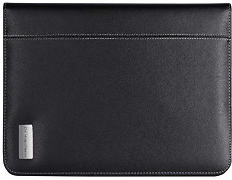 Schreibmappe mit Gravur / mit Reißverschluss aus hochwertigem Lederfaserstoff / DIN A4